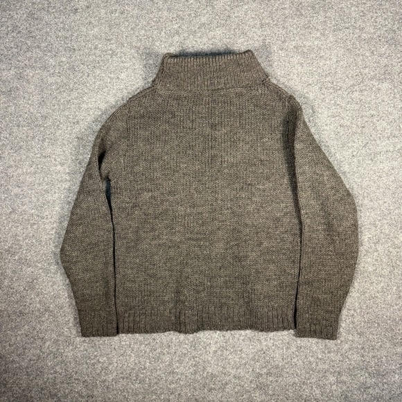 50s 60s Pendleton‎ Wool Sweater Turtleneck Gray Beige Size 38 - Picture 5 of 7